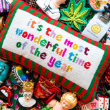 Most Wonderful Time of the Year Needlepoint Pillow