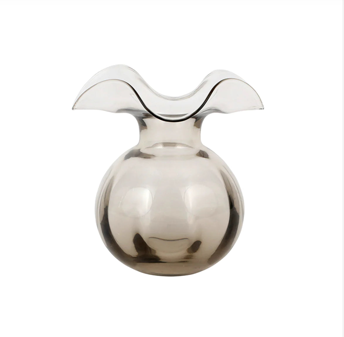 Hibiscus Glass Gray Vase