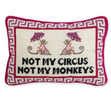 Not My Circus Needlepoint Pillow
