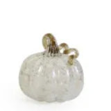 White Speckle Glass Pumpkin