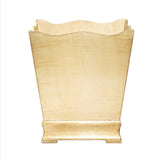 Florentine Wooden Gold Waste Basket