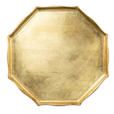 Florentine Wooden Gold Octagonal Tray