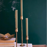 Antique Metal Taper Candle Holders