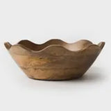 Scallop Wooden Bowl Large