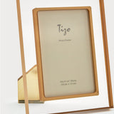 4x6 Lucite Frame Gold Border
