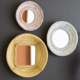 Round Paper Mache Mirror