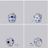 Blue & White Porcelain Lidded Round Jar