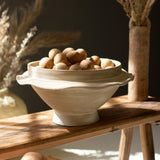 Grey-Wash Wavy Clay Compote