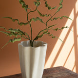Paper Mache Tall Fluted Vase