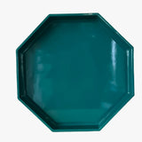 Small Octagonal Lacquered Tray Lagoon