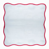 White w/ Red Trim Napkins