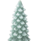 Frosted Pine Tree Candle Aqua