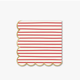 Holly & Stripes Paper Cocktail Napkins