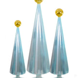 Pleated Tree Pearl Blue 10”