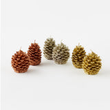 Glittered Pinecone Candle