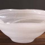 Glass Alabaster Wave Extra Large Bowl