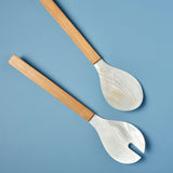 Seashell and Bamboo Serving Utensils