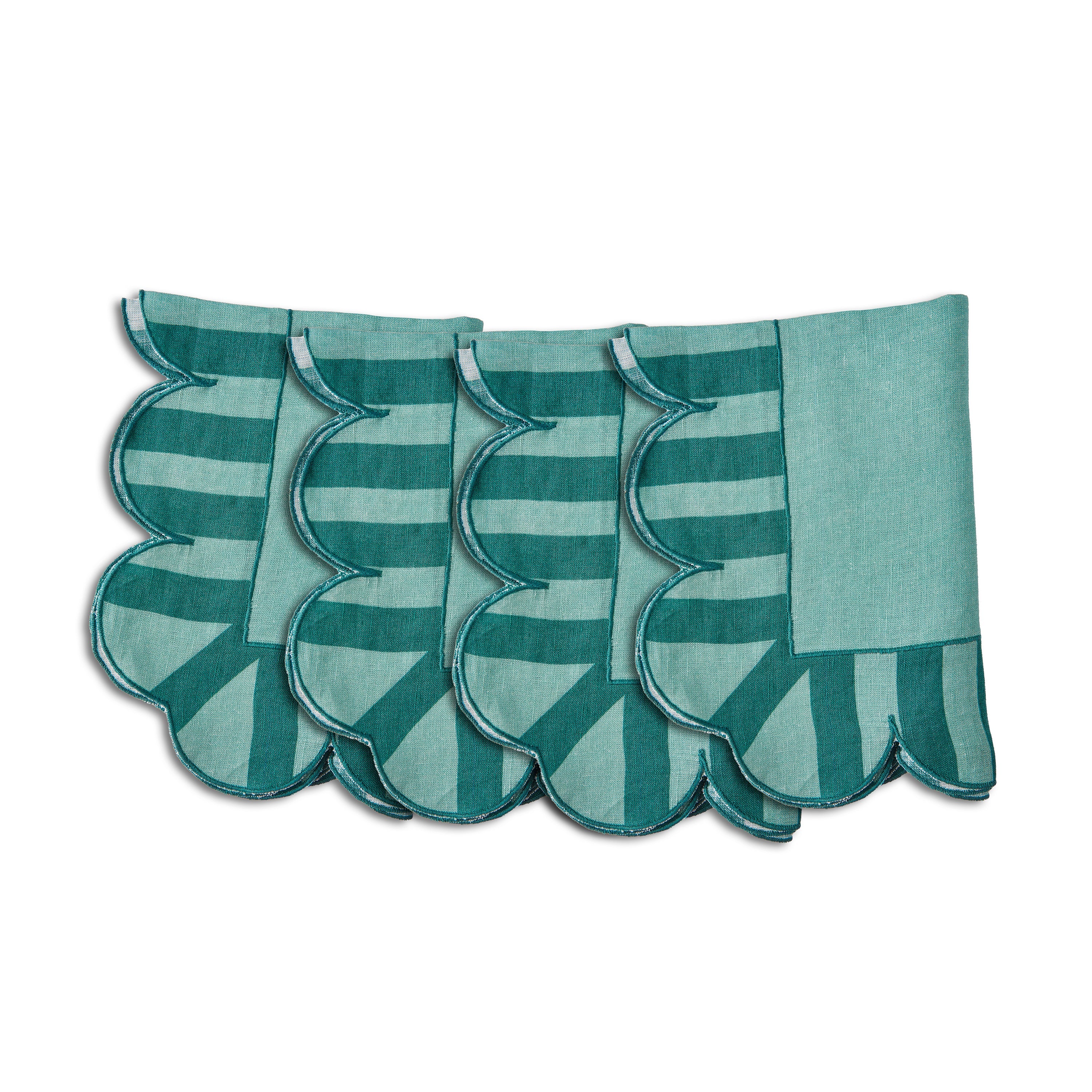 Colorblock Embroidered Napkin
