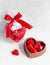 Solid Chocolate Heart Box W/Wrapped Hearts
