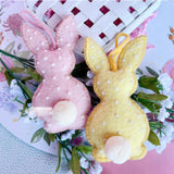 Handmade Bunny Embroidered Ornament