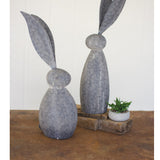 Faux Stone Rabbit With Metal Ears