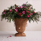 VIDA Rattan Scalloped Vase