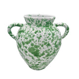 Green & White Speckled Vase