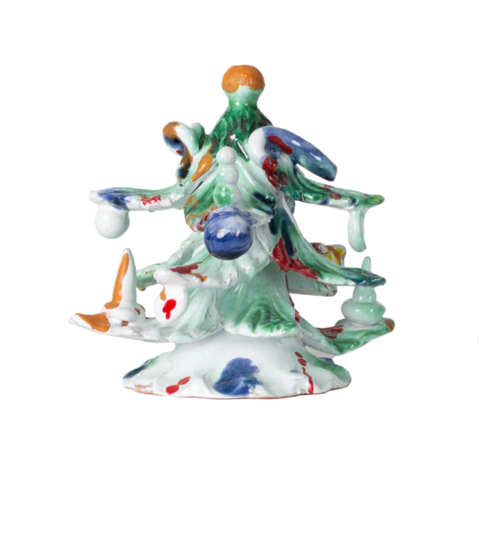 Ceramic Holiday Tree Decorated