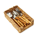 Fish Bone Weave Guest Napkin/Utensil Holder