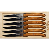 6 Knives Olive Wood Rustic