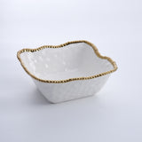 Large Square Salad Bowl-Gold