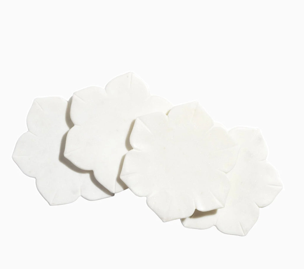 Flower Marble Coasters