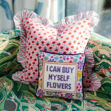 I Can Buy Myself Flowers Needlepoint Pillow