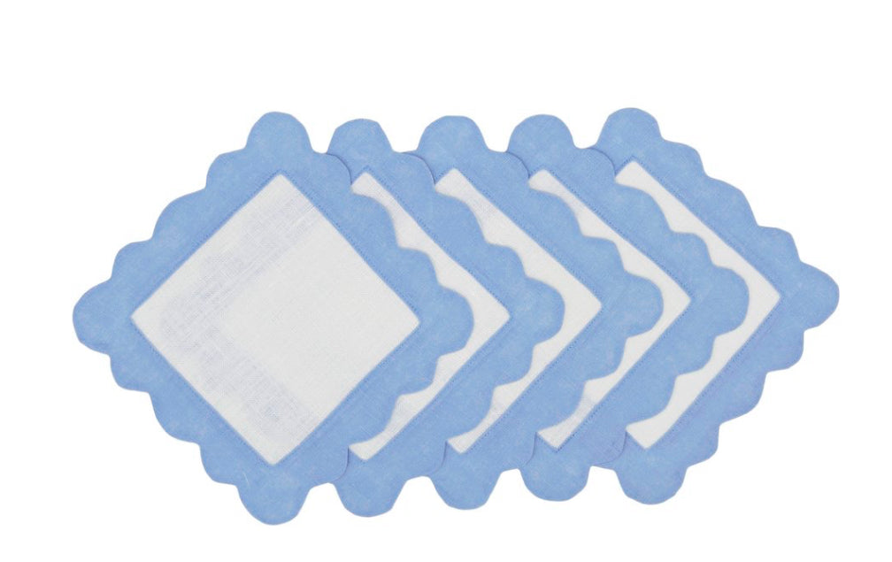 Sunflower Scallop Cocktail Napkins