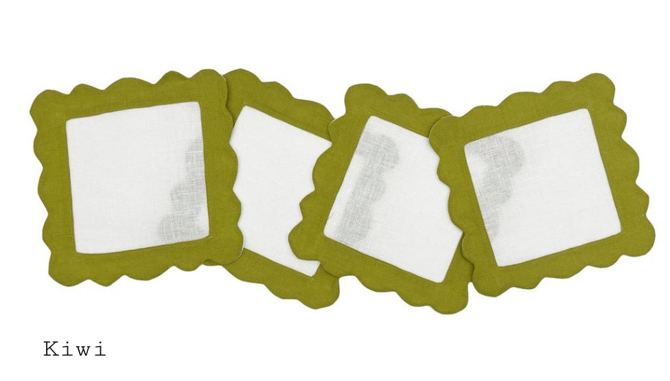 Sunflower Scallop Cocktail Napkins