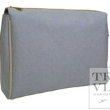 Luxe Linen Large Voyage Bag- Admiral Blue