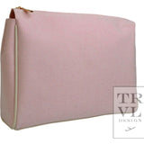Luxe Linen Large Voyage Bag- Flamingo