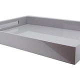 Chiffon Gray Large Lacquered Ottoman Tray