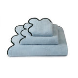 Scallop Blue/Forest Green Towels