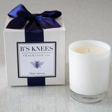 B’s Knees 1 Wick White Glass Candle