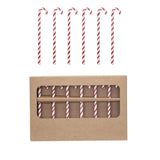 Glass Candy Cane Shaped Stir Sticks