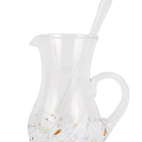 Chiara White Pitcher & Stirrer Set