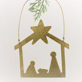 Gold Nativity Ornament