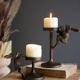 Cast Aluminum Rabbit Candle Holders