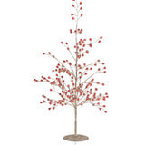 Beaded Glass Berry Tree - Red and Gold