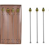 Cocktail Stirrers W/Blown Glass Bees