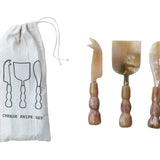 Natural Horn Cheese Servers