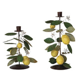 Hand-Painted Metal Vintage Taper Holder