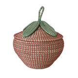 Hand-Woven Seagrass Strawberry Shaped Basket