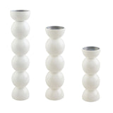 White Lacquer Candlestick